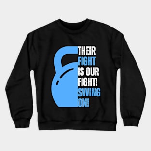 Blue Kettlebell Diabetes Awareness Crewneck Sweatshirt